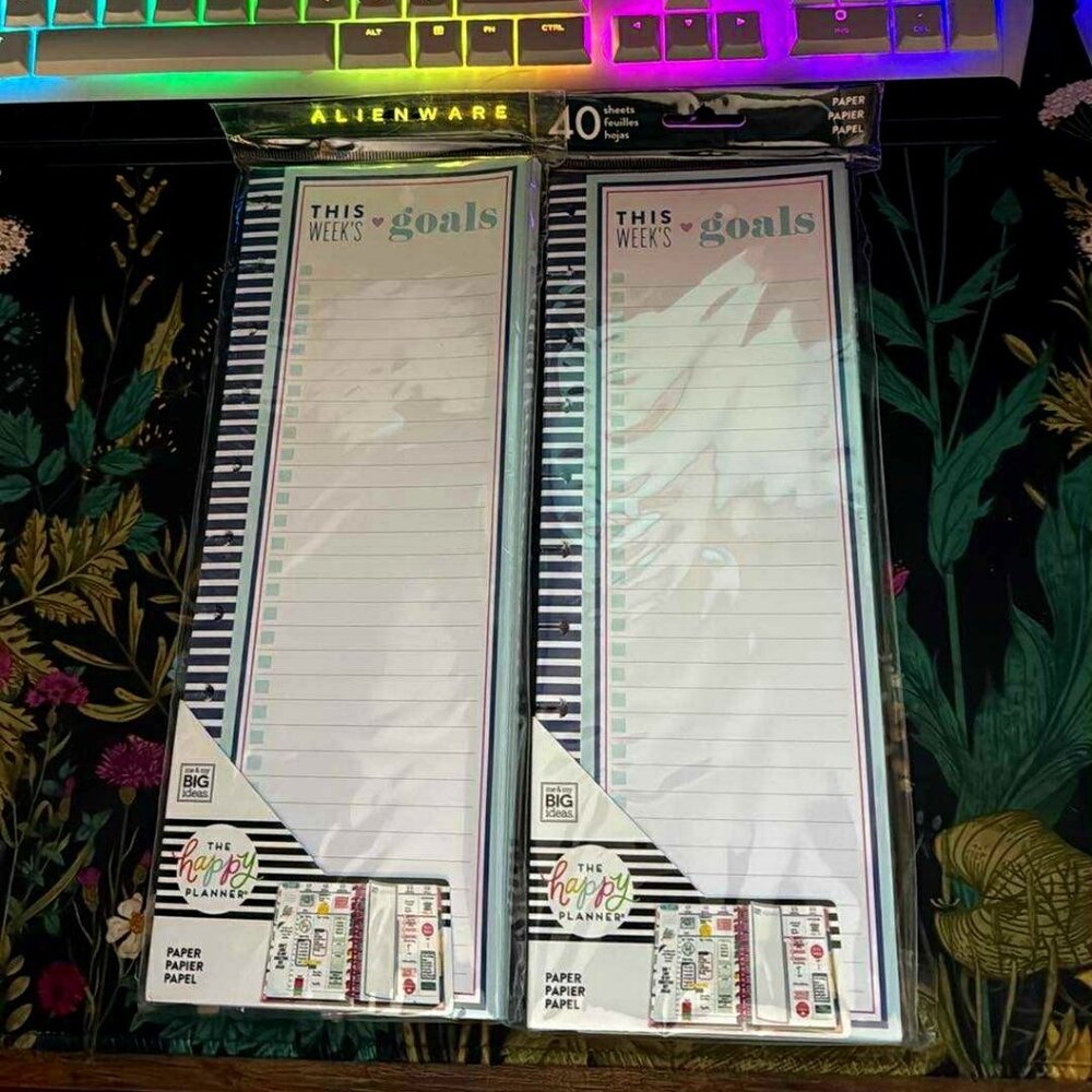 Happy Planner BIG folded paper refill This Weeks Goals - NEW